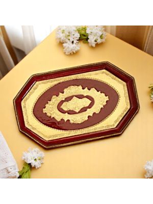 Refined wooden tray, 24K gold leaf and inspired by the Florentine artisan tradition.