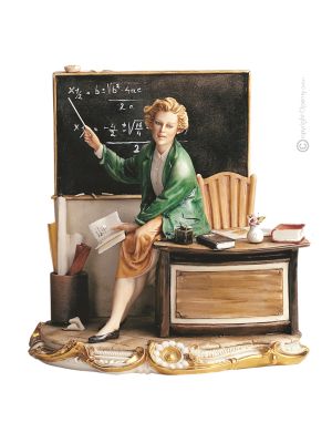 THE TEACHER Statuette statue figure porcelain Capodimonte handmade Made in Italy exclusive