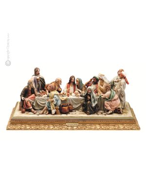 THE LAST SUPPER Statuette statue figure porcelain Capodimonte handmade Made in Italy exclusive
