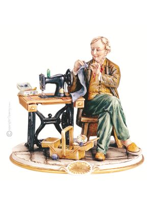 TAILOR Statuette statue figure porcelain Capodimonte handmade Made in Italy exclusive