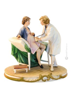 GYNAECOLOGIST Statuette statue figure porcelain Capodimonte handmade Made in Italy exclusive