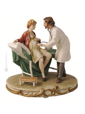 GYNAECOLOGIST Statuette statue figure porcelain Capodimonte handmade Made in Italy exclusive