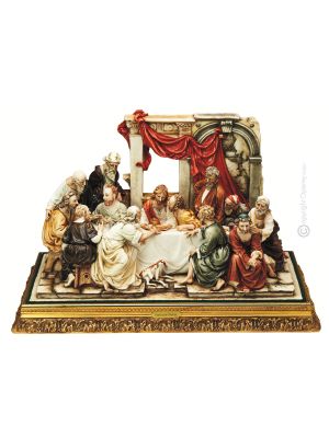 LAST SUPPER Statuette statue figure porcelain Capodimonte handmade made in Italy exclusive