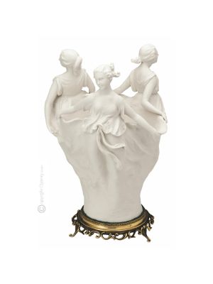 MILLENNIOM VASE Statuette statue figure porcelain Capodimonte handmade Made in Italy exclusive
