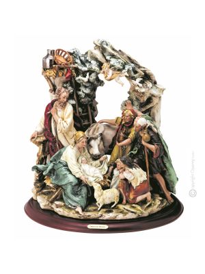 THE NATIVITY SET Statuette statue figure porcelain Capodimonte handmade made in Italy exclusive