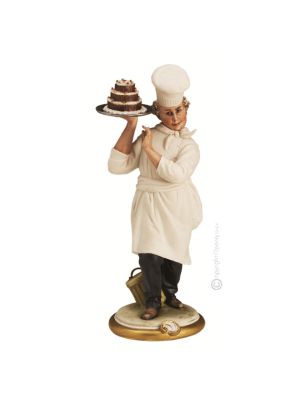 PASTRY COOK Statuette statue figure porcelain Capodimonte handmade Made in Italy exclusive