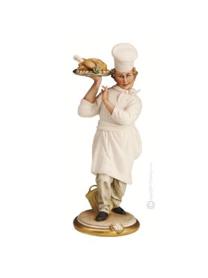 CHEF Statuette statue figure porcelain Capodimonte handmade Made in Italy exclusive