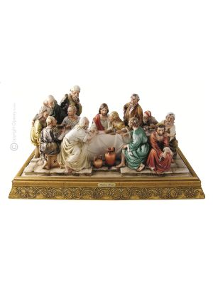 LAST SUPPER Statuette statue figure porcelain Capodimonte handmade made in Italy exclusive