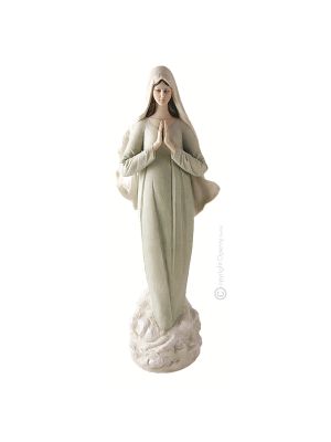 OUR LADY OF MEDJUGORIE Statuette statue figure porcelain Capodimonte handmade made in Italy exclusive