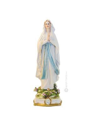 OUR LADY OF LOURDES Statuette statue figure porcelain Capodimonte handmade made in Italy exclusive