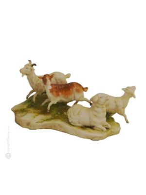 SHEPS Statuette statue figure porcelain Capodimonte handmade made in Italy exclusive