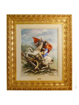 NAPOLEON Picture Bas-relief Porcelain Capodimonte Made in Italy