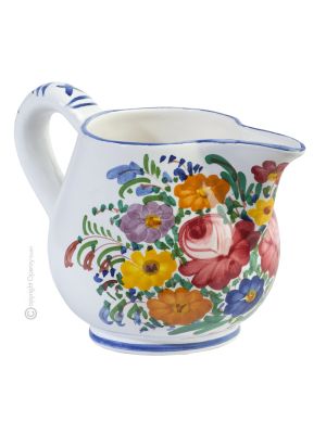 BROCCA, Decanter Carafe Ceramic Castelli Handmade Authentic Abruzzo Made in Italy