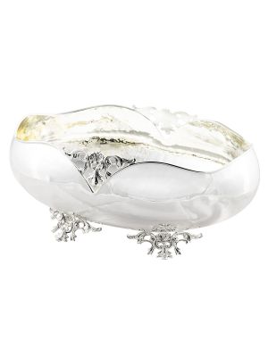 Vintage silver bowl - Dining table decor - Elegant oval design