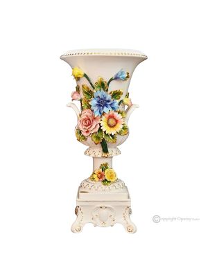 Flowers vase ceramic - Tabletop décor - Chalice Botanical artwork