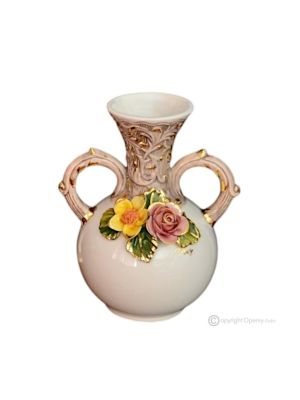 Vase ceramic art - Dining table home decor - Handled bud design