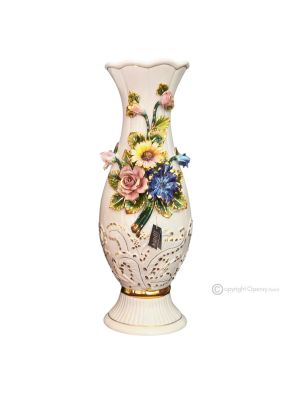 Vase ceramic art - Interior style - Slender-form floreal artwork