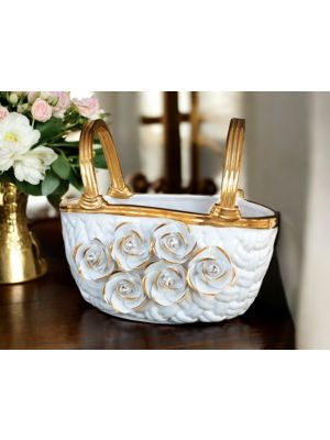Table centerpiece ceramic - Office décor - Blossoms gloden bag