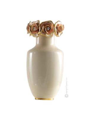 Handmade ceramic vase - Home aesthetic - Narrow neck floral top