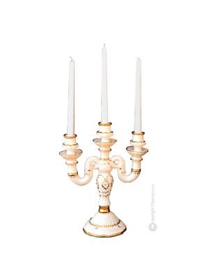 Candelabra 3 arm ceramic - Home decò - Classic baroque design