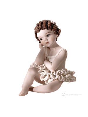 CLAUDINE - Capodimonte statuette, porcelain dancer of rare beauty.