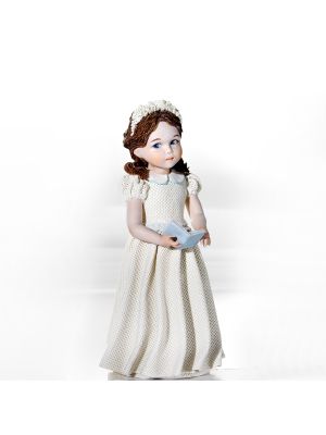 COMMUNION Capodimonte doll, romantic and pure, perfect for communion.