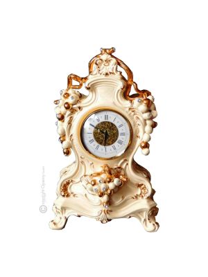 Vintage table clock ceramic - Home decoration - Rococo style