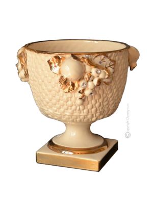 COPPA handmade ceramic table ornament Baroque style artistic with 24k gold details Swarovski crystals