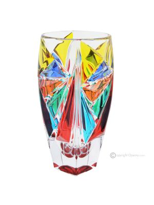 PRINCESS Authentic Hand Painted Modern Decorative Crystal Vase.