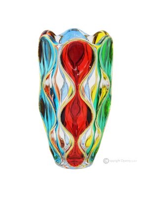 OCEAN Authentic Hand Painted Modern Decorative Crystal Vase.