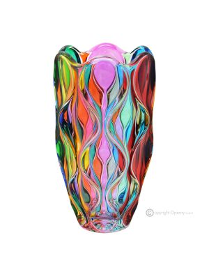 OCEAN Authentic Hand Painted Modern Decorative Crystal Vase.