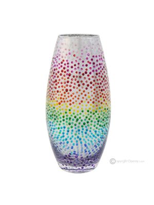 BETTY Authentic Hand Painted Modern Decorative Crystal Vase.