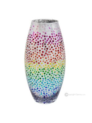 BETTY Authentic Hand Painted Modern Decorative Crystal Vase.