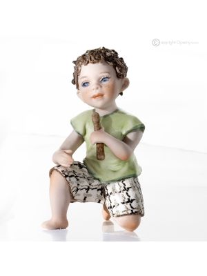 ENZO Capodimonte, musician with flute, excellent porcelain statuette.