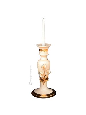 Candle stick holder - Table and decor - Gold-banded lily relief