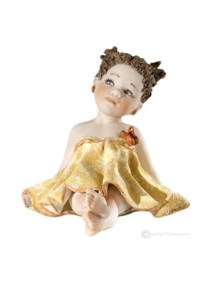 SUMMER Capodimonte porcelain statuette, elegance and magic of the seasons.