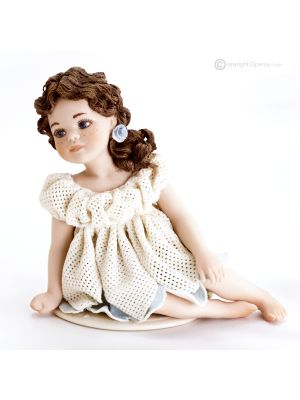 FIAMMETTA Capodimonte artistic porcelain doll, sweetness and romance.