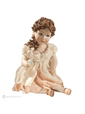 FLORA Collectible Capodimonte porcelain statuette, celestial romanticism.