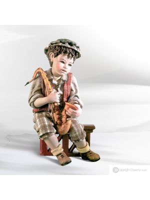 THE GREAT JAZZ 2 - Italian elegance hand painted musician with saxophone.