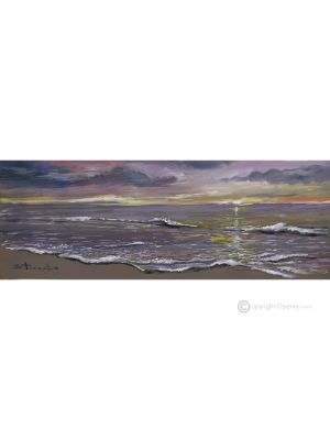 BY THE SEA Acrylic painting on canvas modern Made in Italy 