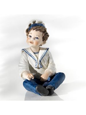 JACK Capodimonte, art statuette, porcelain child of rare beauty and elegance.