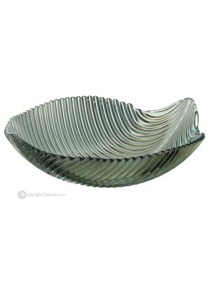 MAMBO Authentic hand painted centerpiece modern decorative in premium quality glass.