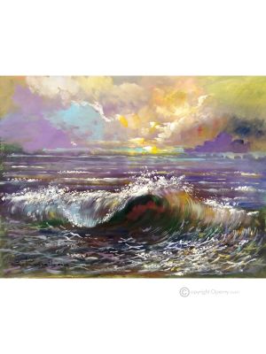SEA Acrylic painting on canvas modern Made in Italy 