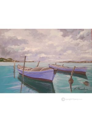 MARINE Acrylic painting on canvas modern Made in Italy 