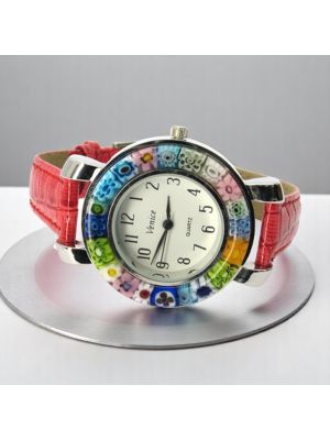 SPACE wristwatch with Murrine Murano glass hand made authentic Made in Italy