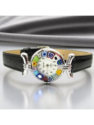LADY wristwatch with Murrine Murano glass hand made authentic Made in Italy