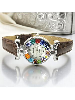 LADY wristwatch with Murrine Murano glass hand made authentic Made in Italy