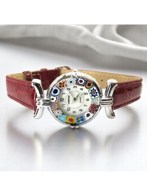 LADY wristwatch with Murrine Murano glass hand made authentic Made in Italy