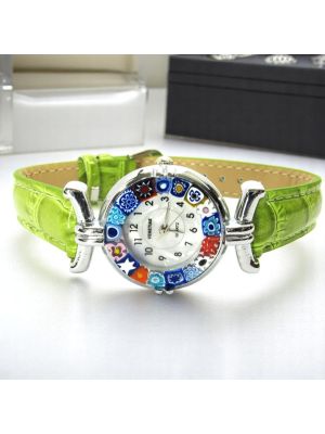 LADY wristwatch with Murrine Murano glass hand made authentic Made in Italy