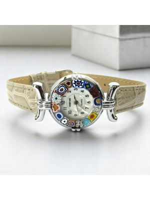 LADY wristwatch with Murrine Murano glass hand made authentic Made in Italy